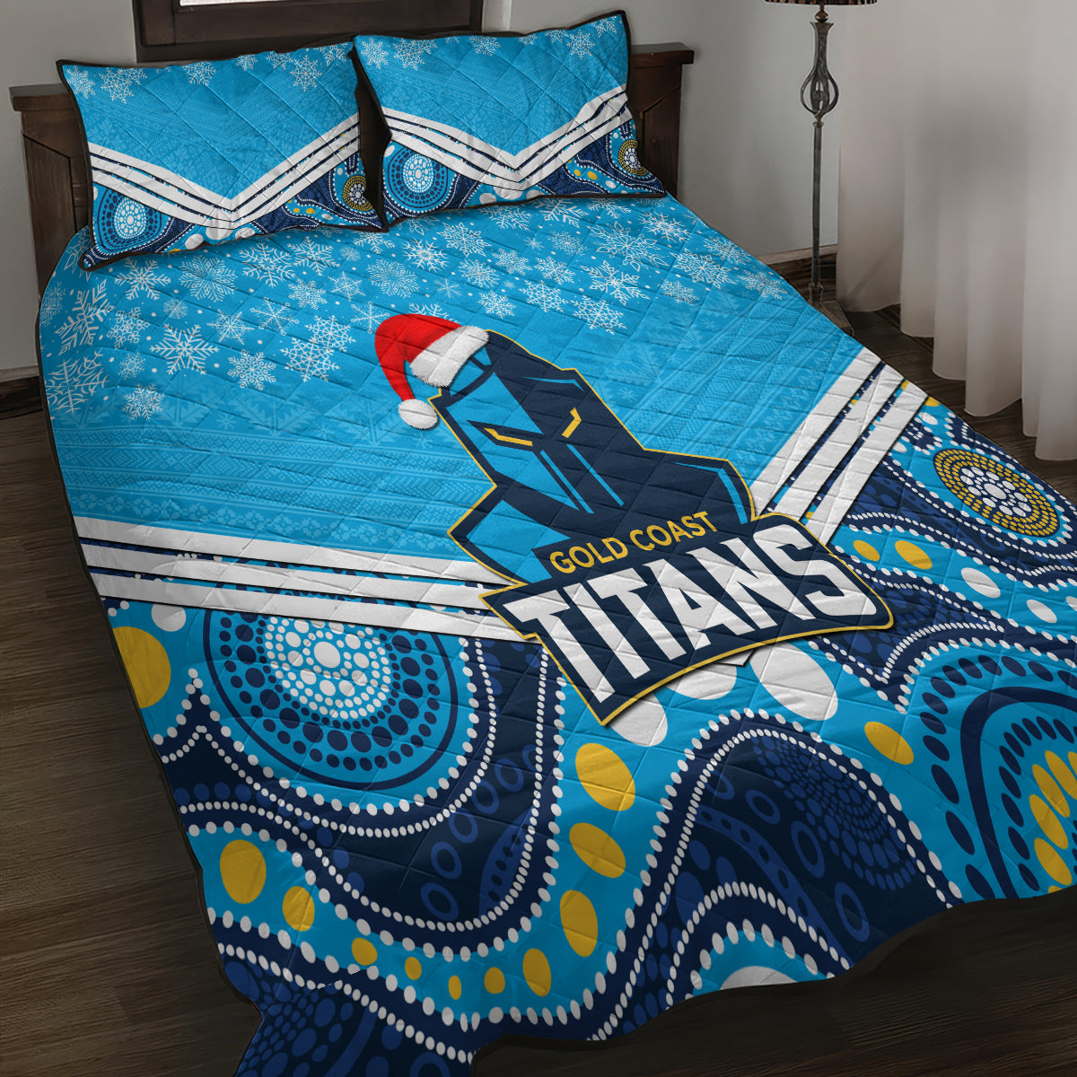 custom-titans-rugby-christmas-quilt-bed-set-merry-xmas-2023-mix-aboriginal-art