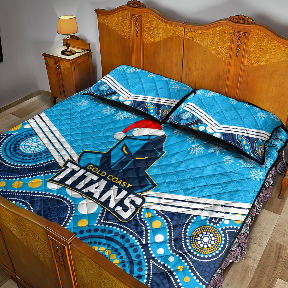 custom-titans-rugby-christmas-quilt-bed-set-merry-xmas-2023-mix-aboriginal-art