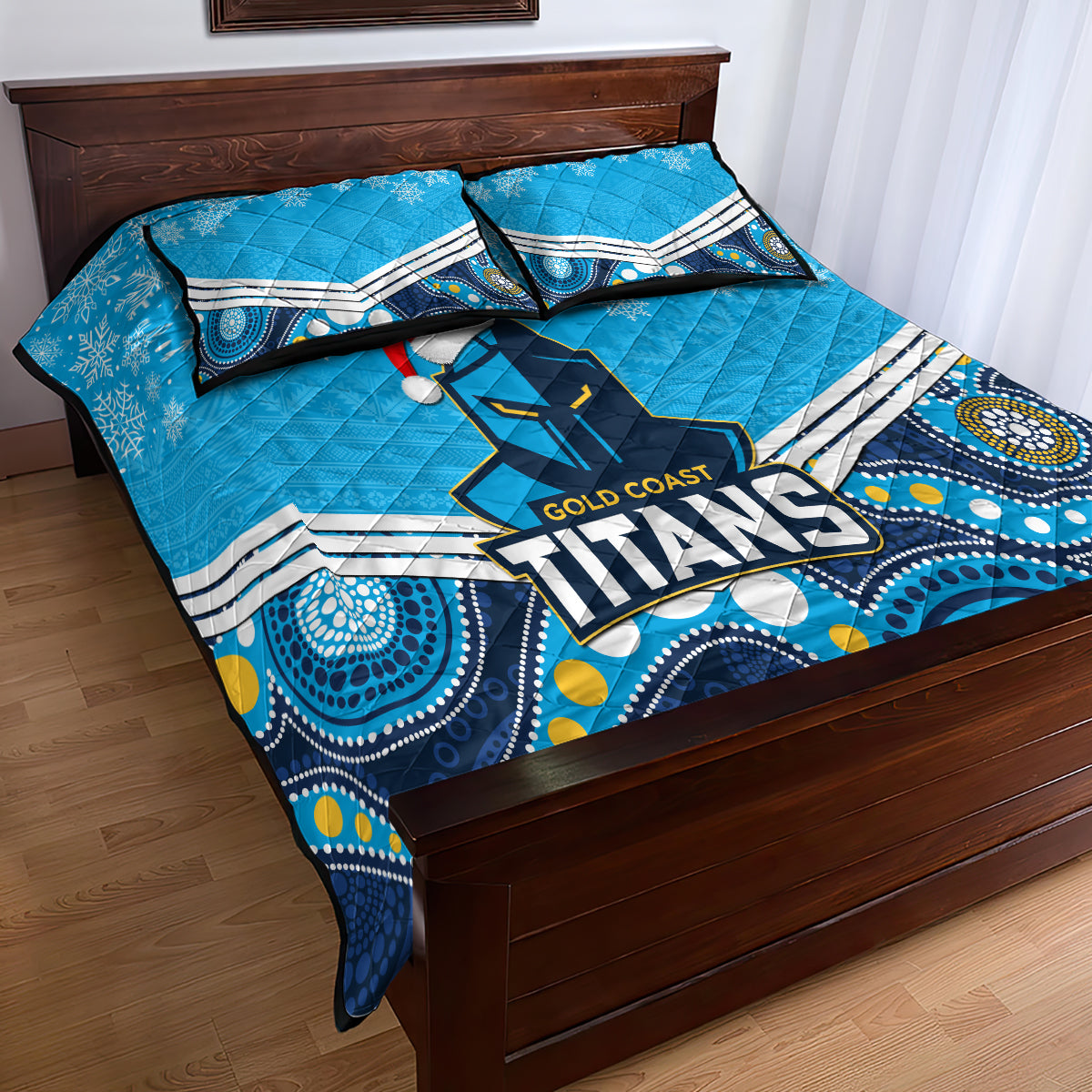 custom-titans-rugby-christmas-quilt-bed-set-merry-xmas-2023-mix-aboriginal-art