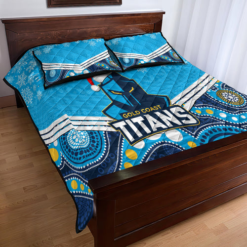 custom-titans-rugby-christmas-quilt-bed-set-merry-xmas-2023-mix-aboriginal-art