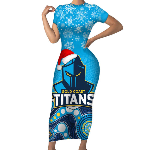 custom-titans-rugby-christmas-short-sleeve-bodycon-dress-merry-xmas-2023-mix-aboriginal-art