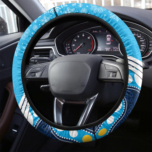 Titans Rugby Christmas Steering Wheel Cover Merry Xmas 2023 Mix Aboriginal Art