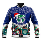 custom-warriors-rugby-christmas-baseball-jacket-merry-xmas-2023-mix-aboriginal-art
