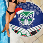 custom-warriors-rugby-christmas-beach-blanket-merry-xmas-2023-mix-aboriginal-art