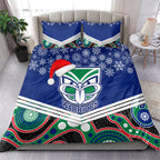 custom-warriors-rugby-christmas-bedding-set-merry-xmas-2023-mix-aboriginal-art