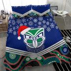 custom-warriors-rugby-christmas-bedding-set-merry-xmas-2023-mix-aboriginal-art