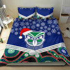 custom-warriors-rugby-christmas-bedding-set-merry-xmas-2023-mix-aboriginal-art