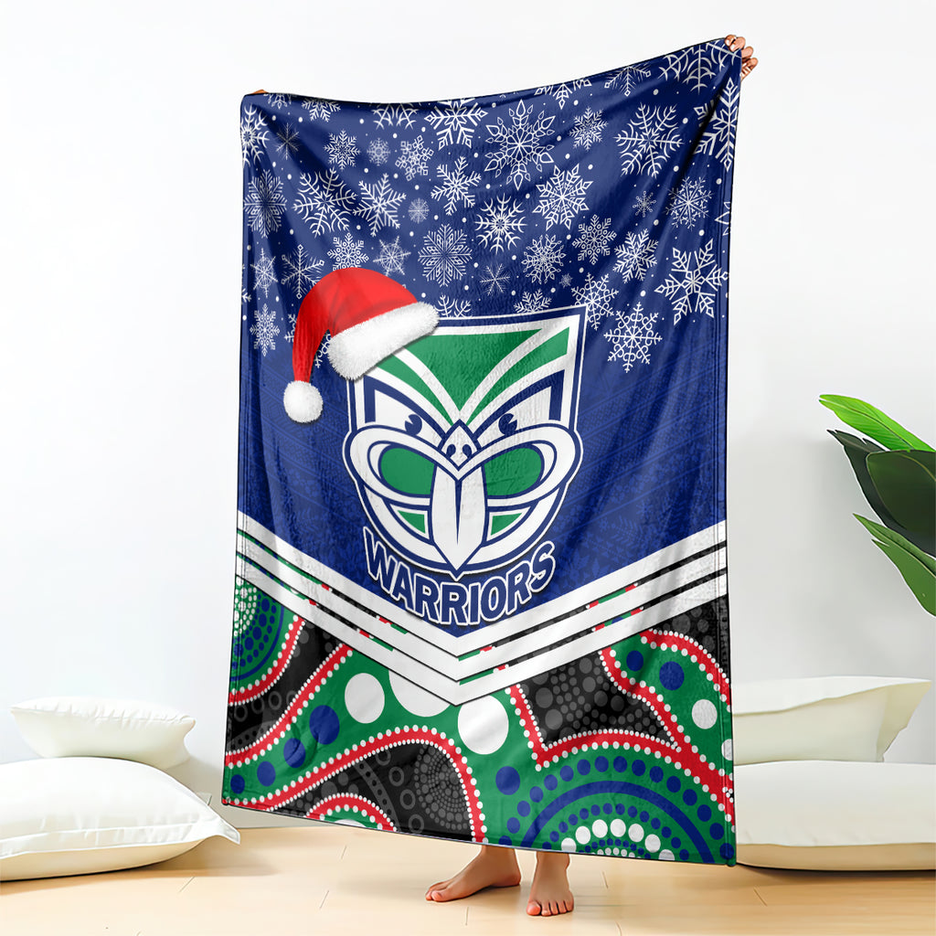 custom-warriors-rugby-christmas-blanket-merry-xmas-2023-mix-aboriginal-art