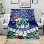 custom-warriors-rugby-christmas-blanket-merry-xmas-2023-mix-aboriginal-art