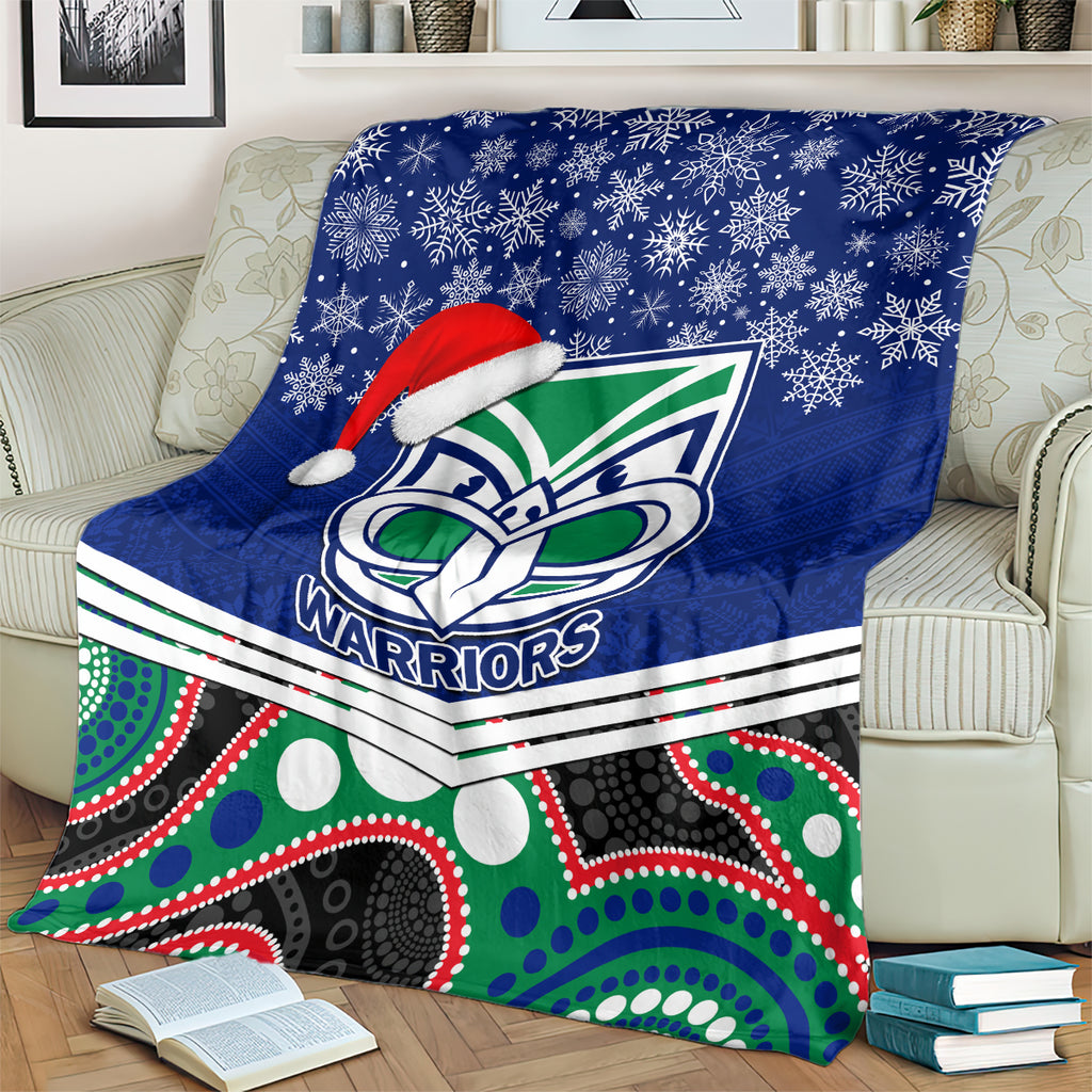 custom-warriors-rugby-christmas-blanket-merry-xmas-2023-mix-aboriginal-art