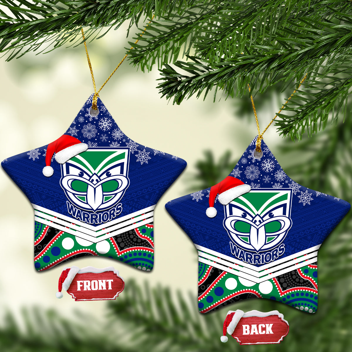 warriors-rugby-christmas-ceramic-ornament-merry-xmas-2023-mix-aboriginal-art