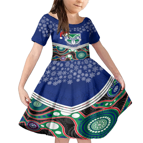 custom-warriors-rugby-christmas-family-matching-mermaid-dress-and-hawaiian-shirt-merry-xmas-2023-mix-aboriginal-art