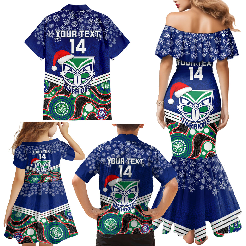 custom-warriors-rugby-christmas-family-matching-mermaid-dress-and-hawaiian-shirt-merry-xmas-2023-mix-aboriginal-art