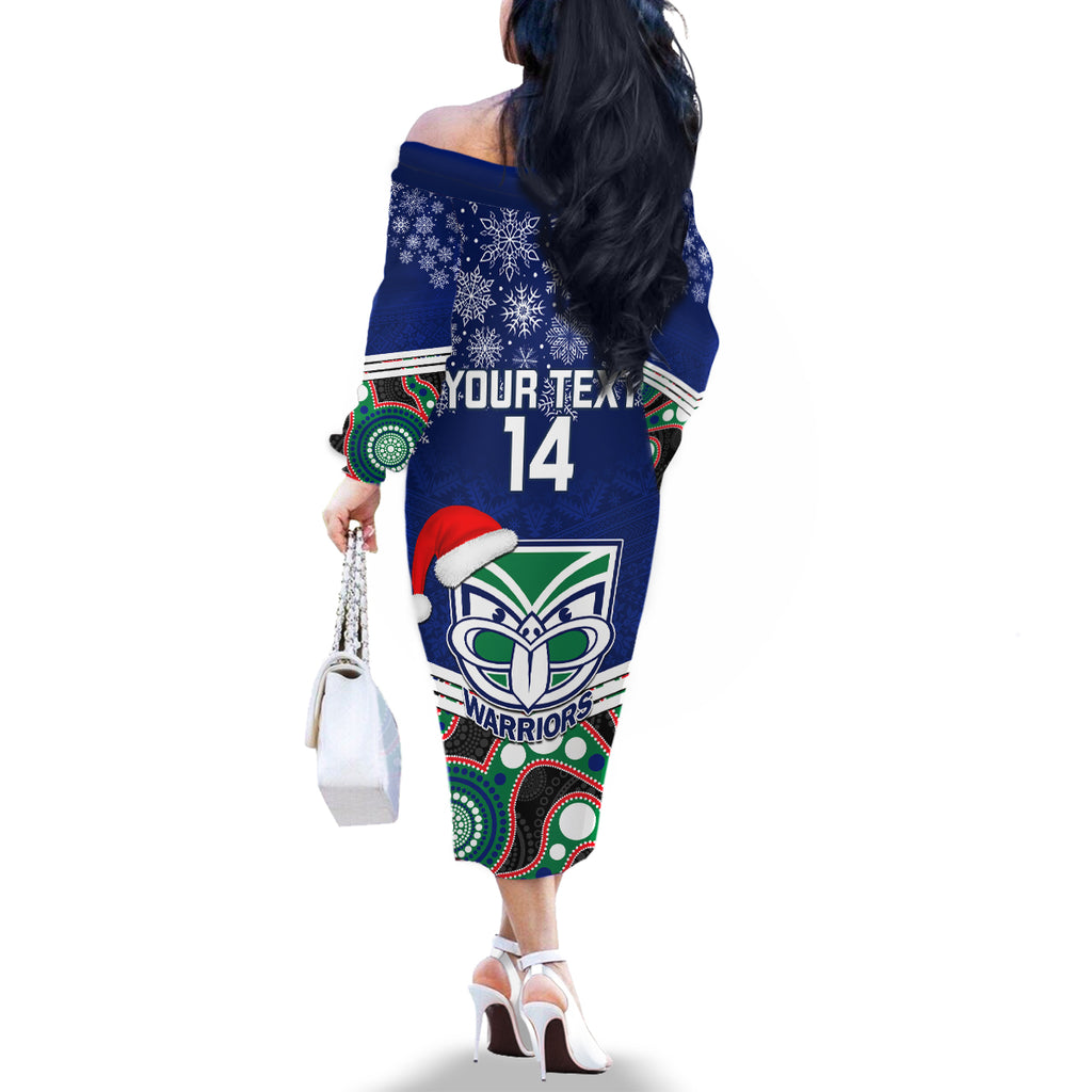 custom-warriors-rugby-christmas-family-matching-off-shoulder-long-sleeve-dress-and-hawaiian-shirt-merry-xmas-2023-mix-aboriginal-art