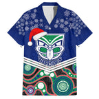 custom-warriors-rugby-christmas-family-matching-off-shoulder-maxi-dress-and-hawaiian-shirt-merry-xmas-2023-mix-aboriginal-art