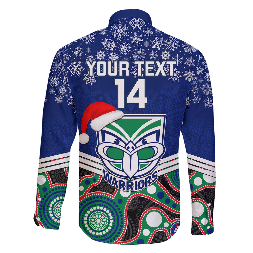 custom-warriors-rugby-christmas-family-matching-off-shoulder-short-dress-and-hawaiian-shirt-merry-xmas-2023-mix-aboriginal-art