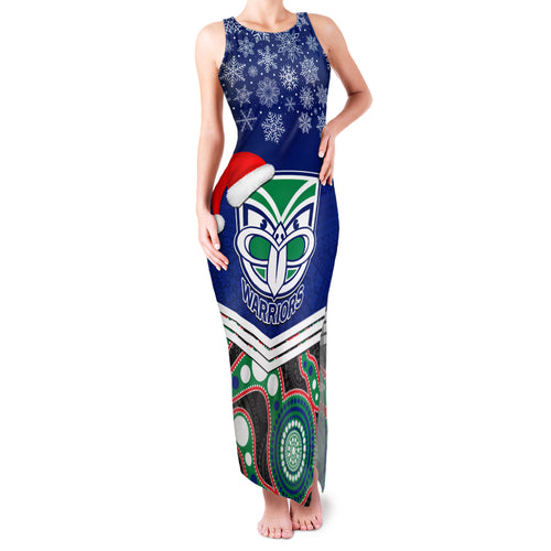 custom-warriors-rugby-christmas-family-matching-tank-maxi-dress-and-hawaiian-shirt-merry-xmas-2023-mix-aboriginal-art