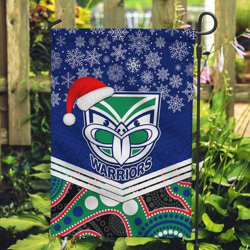 custom-warriors-rugby-christmas-garden-flag-merry-xmas-2023-mix-aboriginal-art