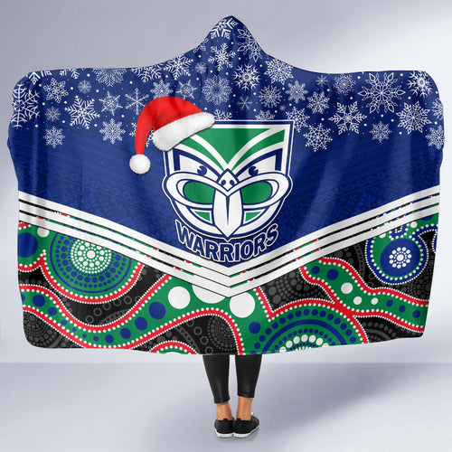 custom-warriors-rugby-christmas-hooded-blanket-merry-xmas-2023-mix-aboriginal-art