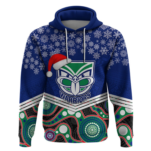 custom-warriors-rugby-christmas-hoodie-merry-xmas-2023-mix-aboriginal-art