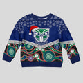 custom-warriors-rugby-christmas-kid-ugly-christmas-sweater-merry-xmas-2023-mix-aboriginal-art