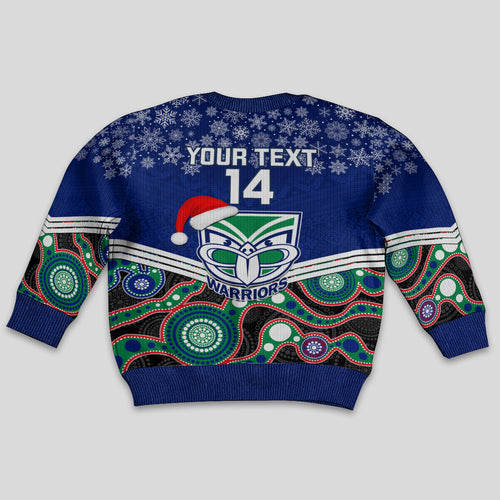 custom-warriors-rugby-christmas-kid-ugly-christmas-sweater-merry-xmas-2023-mix-aboriginal-art