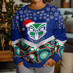 custom-warriors-rugby-christmas-kid-ugly-christmas-sweater-merry-xmas-2023-mix-aboriginal-art