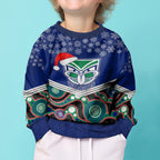 custom-warriors-rugby-christmas-kid-ugly-christmas-sweater-merry-xmas-2023-mix-aboriginal-art