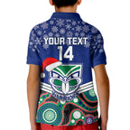 custom-warriors-rugby-christmas-kid-polo-shirt-merry-xmas-2023-mix-aboriginal-art