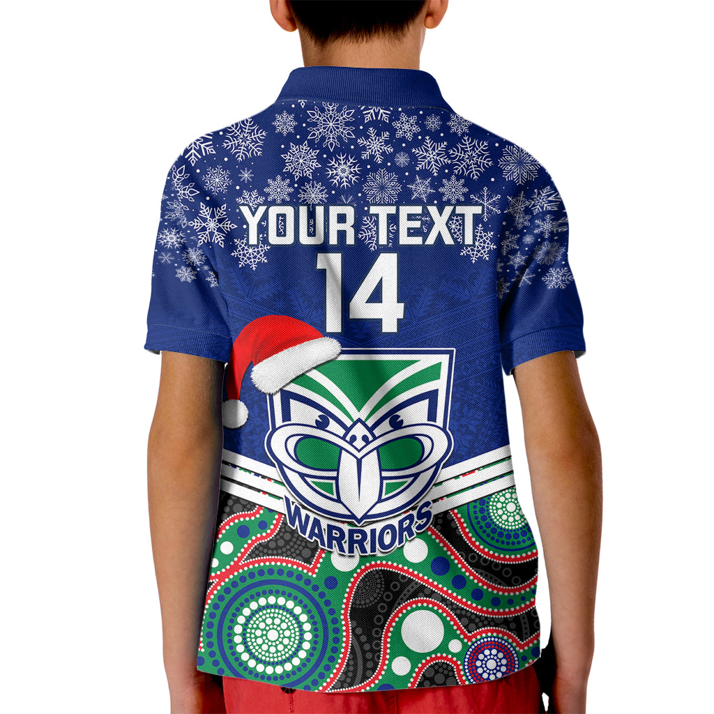 custom-warriors-rugby-christmas-kid-polo-shirt-merry-xmas-2023-mix-aboriginal-art