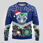 custom-warriors-rugby-christmas-ugly-christmas-sweater-merry-xmas-2023-mix-aboriginal-art
