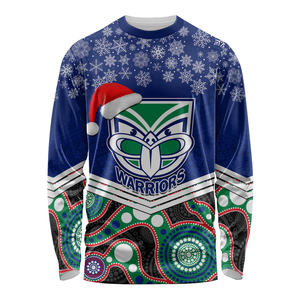 custom-warriors-rugby-christmas-long-sleeve-shirt-merry-xmas-2023-mix-aboriginal-art