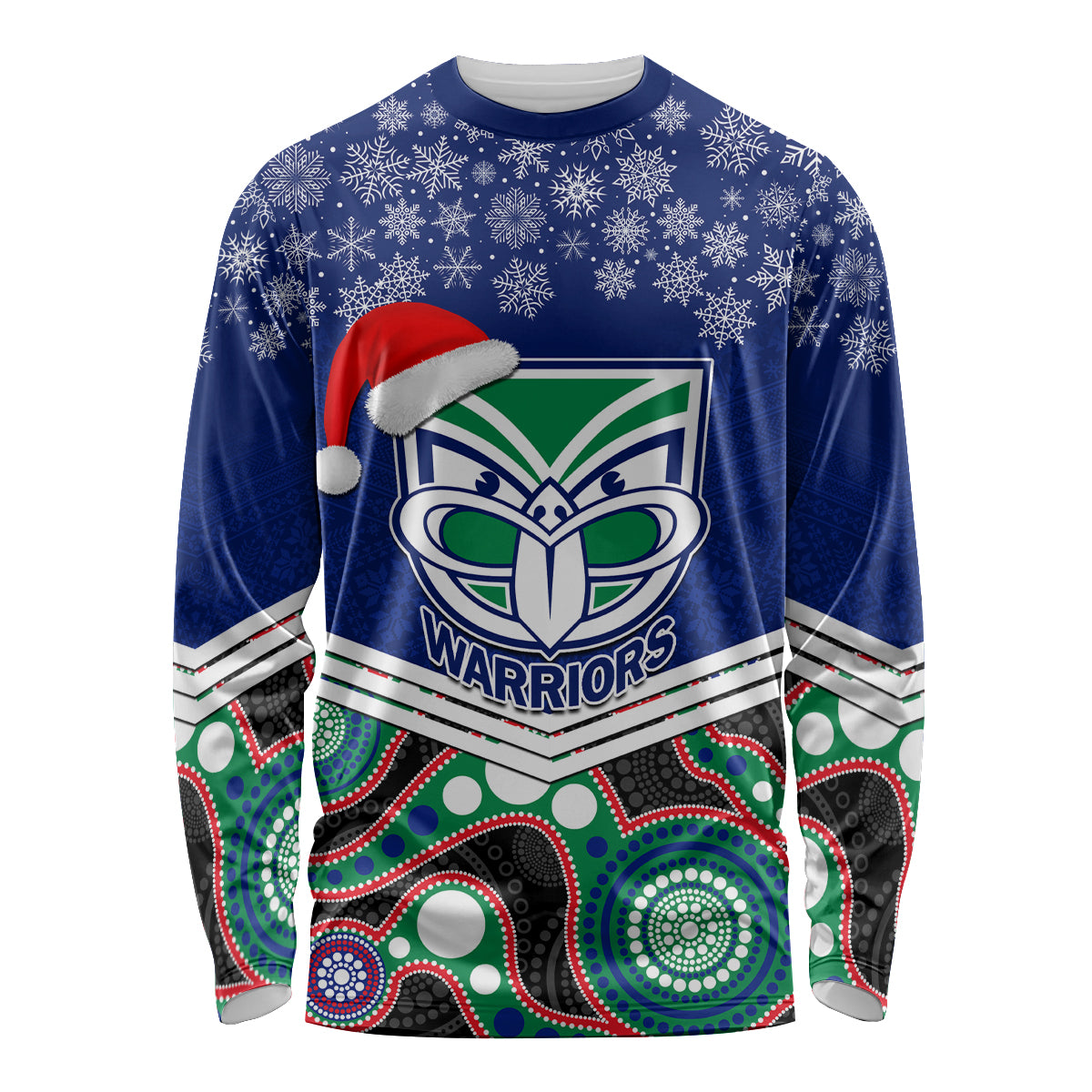 custom-warriors-rugby-christmas-long-sleeve-shirt-merry-xmas-2023-mix-aboriginal-art