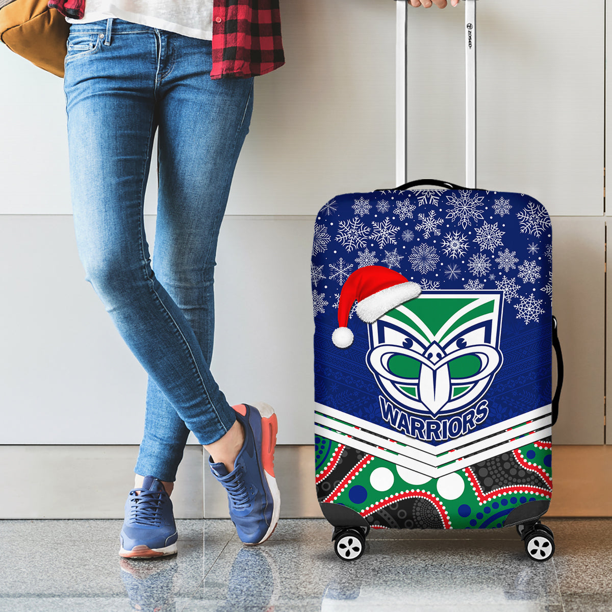 custom-warriors-rugby-christmas-luggage-cover-merry-xmas-2023-mix-aboriginal-art