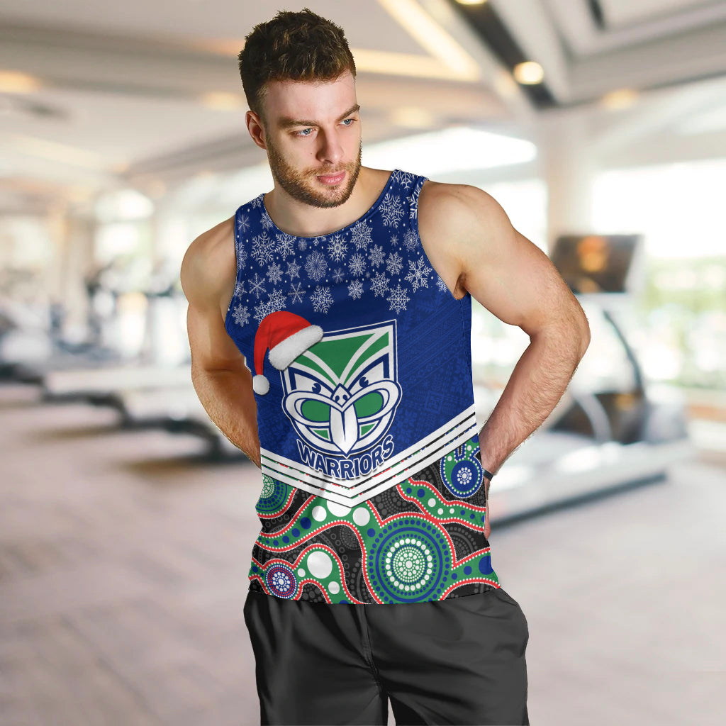 custom-warriors-rugby-christmas-men-tank-top-merry-xmas-2023-mix-aboriginal-art