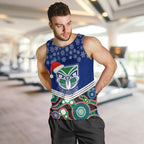 custom-warriors-rugby-christmas-men-tank-top-merry-xmas-2023-mix-aboriginal-art