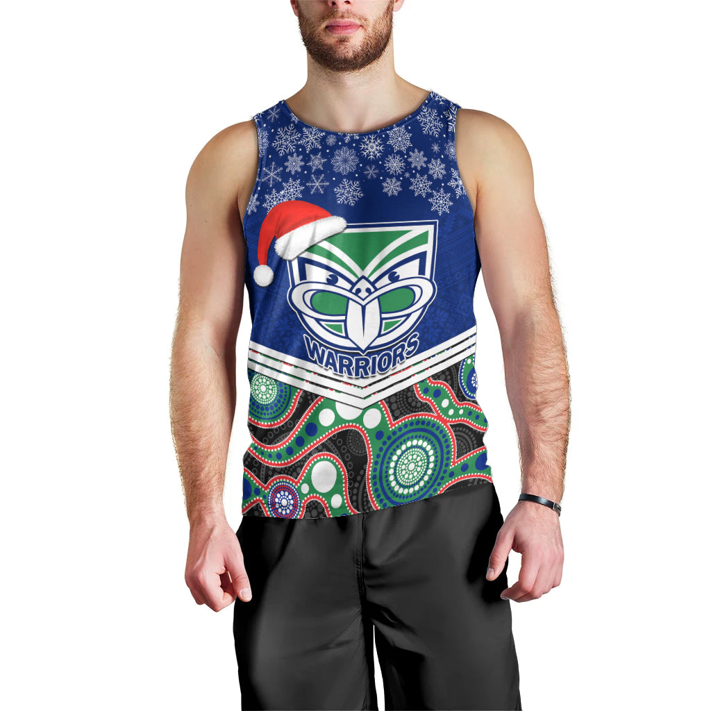 custom-warriors-rugby-christmas-men-tank-top-merry-xmas-2023-mix-aboriginal-art