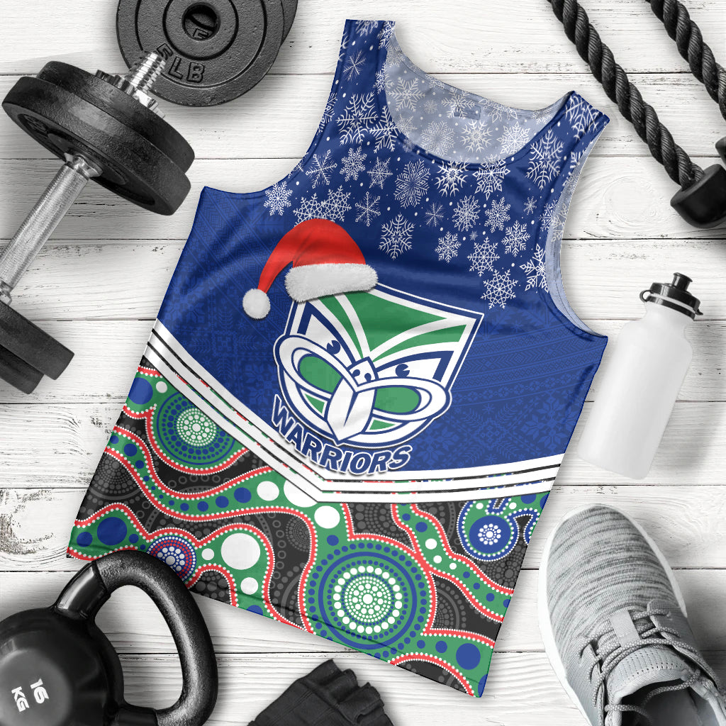 custom-warriors-rugby-christmas-men-tank-top-merry-xmas-2023-mix-aboriginal-art