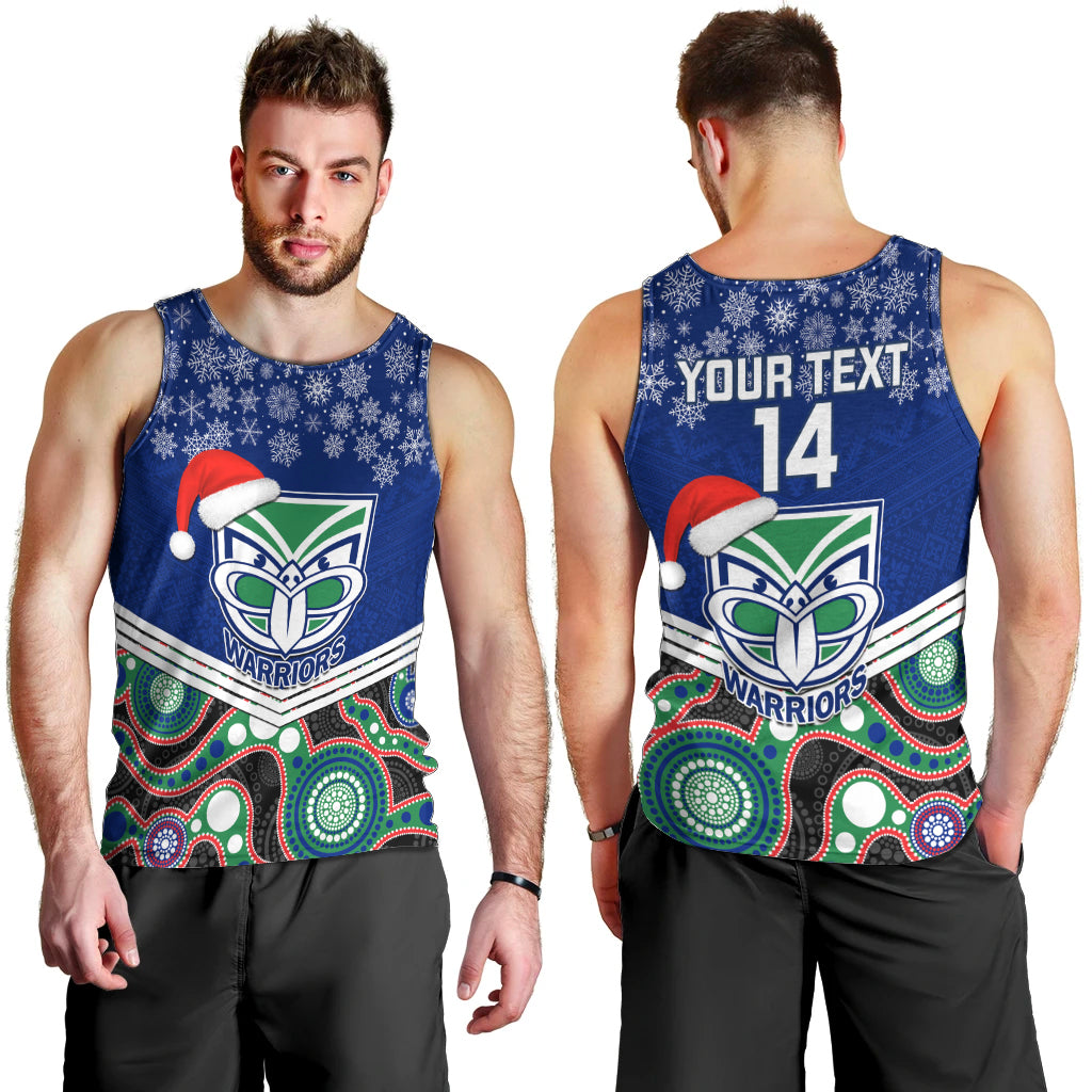 custom-warriors-rugby-christmas-men-tank-top-merry-xmas-2023-mix-aboriginal-art