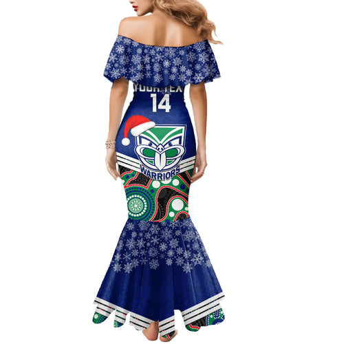 custom-warriors-rugby-christmas-mermaid-dress-merry-xmas-2023-mix-aboriginal-art