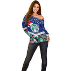 custom-warriors-rugby-christmas-off-shoulder-sweater-merry-xmas-2023-mix-aboriginal-art