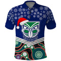 custom-warriors-rugby-christmas-polo-shirt-merry-xmas-2023-mix-aboriginal-art