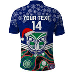 custom-warriors-rugby-christmas-polo-shirt-merry-xmas-2023-mix-aboriginal-art