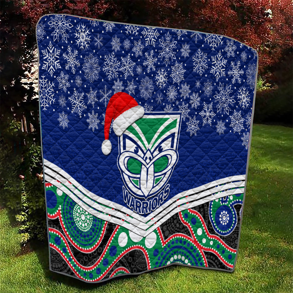 custom-warriors-rugby-christmas-quilt-merry-xmas-2023-mix-aboriginal-art