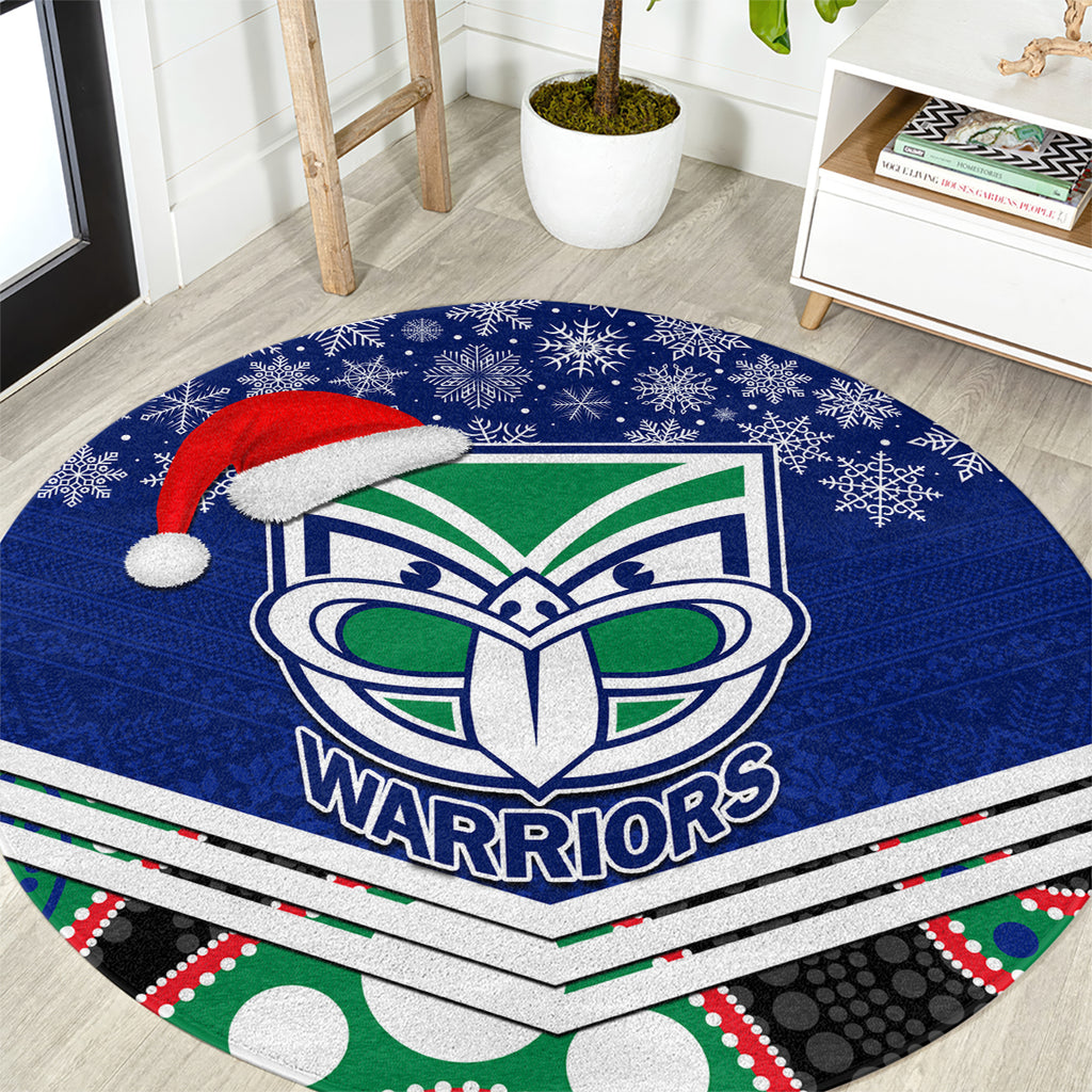 custom-warriors-rugby-christmas-round-carpet-merry-xmas-2023-mix-aboriginal-art