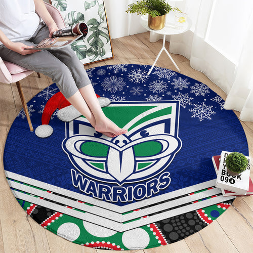 custom-warriors-rugby-christmas-round-carpet-merry-xmas-2023-mix-aboriginal-art