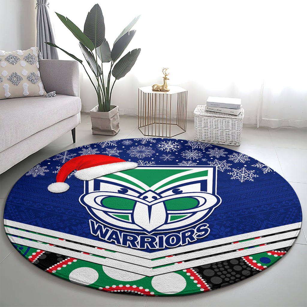 custom-warriors-rugby-christmas-round-carpet-merry-xmas-2023-mix-aboriginal-art
