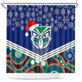 custom-warriors-rugby-christmas-shower-curtain-merry-xmas-2023-mix-aboriginal-art