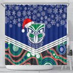 custom-warriors-rugby-christmas-shower-curtain-merry-xmas-2023-mix-aboriginal-art
