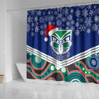 custom-warriors-rugby-christmas-shower-curtain-merry-xmas-2023-mix-aboriginal-art